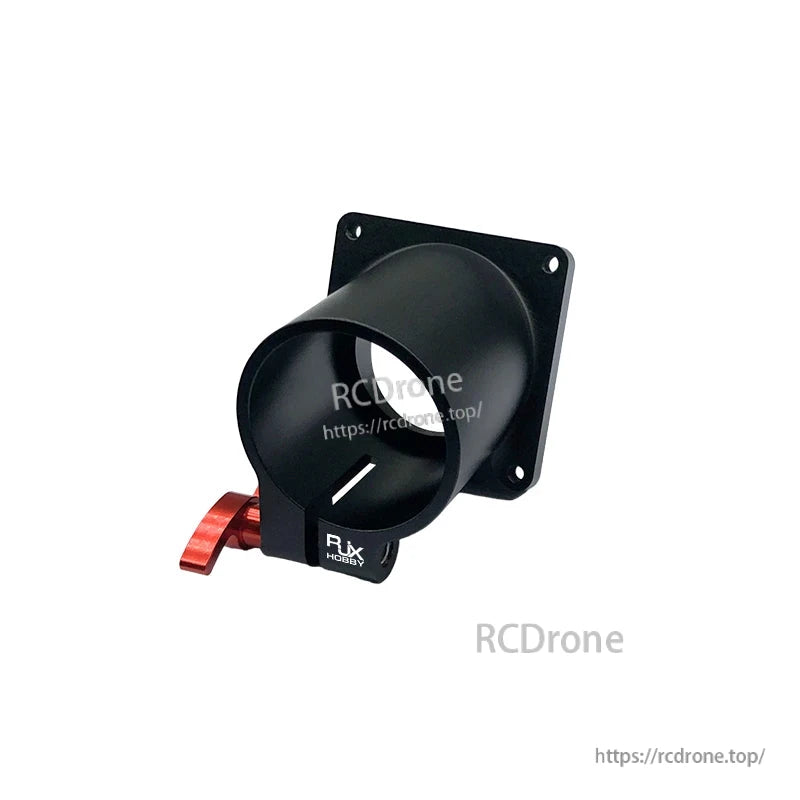 RJX 40mm quick-release tripod fixed-seat connector with square base plate and red lever clamp