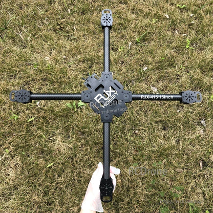 RJX-415 15-inch X-type quadcopter frame kit with carbon tube arms and central mounting plate