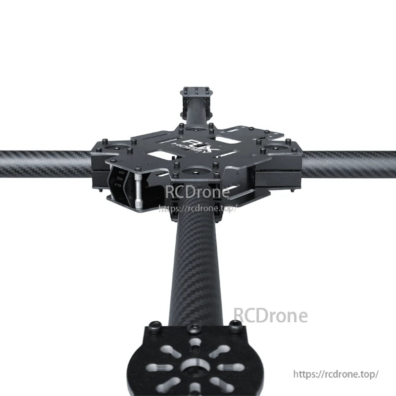 RJX X-type quadcopter frame kit with carbon tube arms, center plates and round motor mount plate