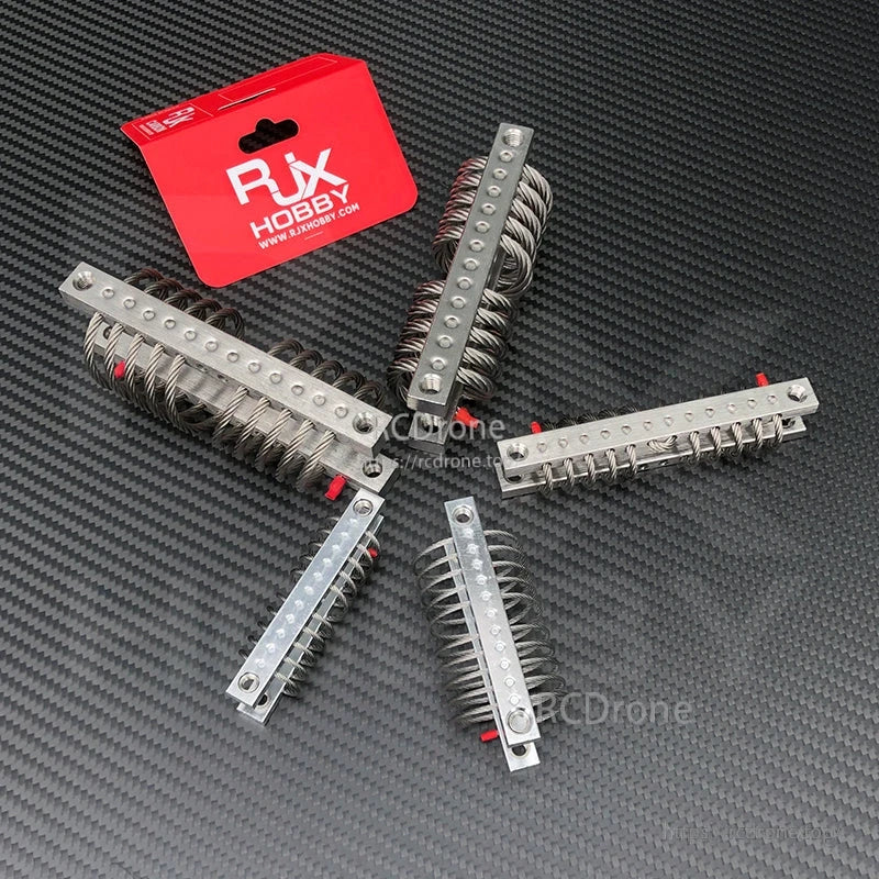 Set of four RJX steel wire rope anti-vibration isolators with aluminum bars for UAV gimbal mounts