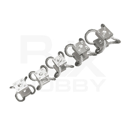 Set of four steel wire rope isolator shock absorber mounts for RC UAV gimbal vibration damping