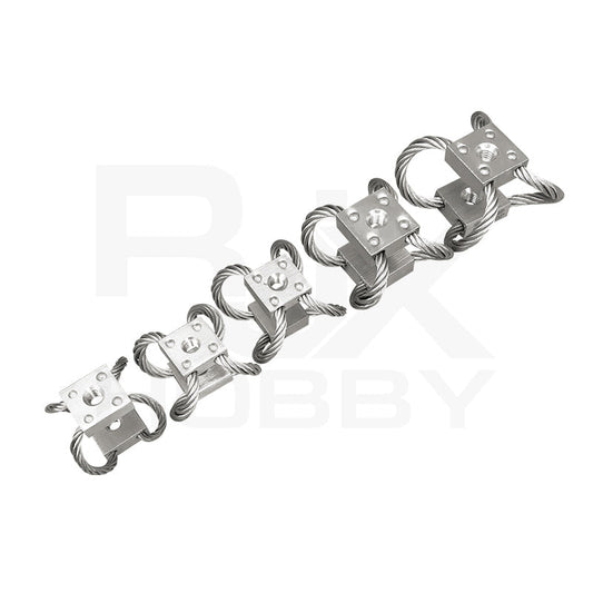 Set of four steel wire rope isolator shock absorber mounts for RC UAV gimbal vibration damping