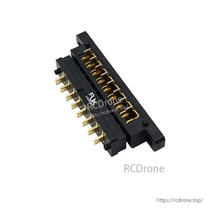 RJX 5 Pairs 8-Pin Drone Battery Connector, RJX 8-pin drone battery connector pair with black housing and gold-plated contacts