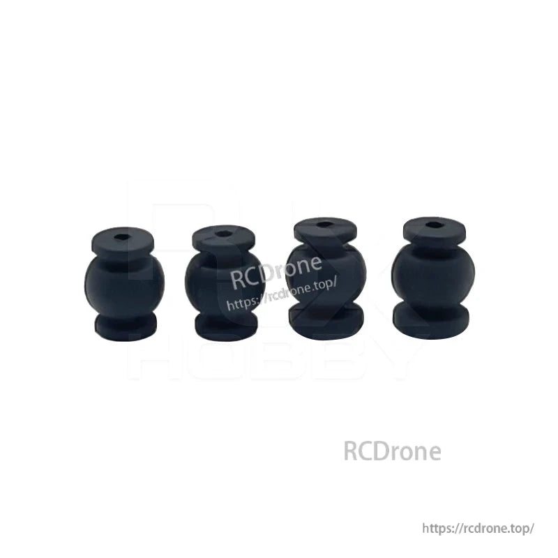 RJX 50pcs 1.5x6x8mm / 1.5x6x8.8mm Damping Ball, Black RJX rubber damping balls with center mounting holes for RC drone or gimbal vibration isolation