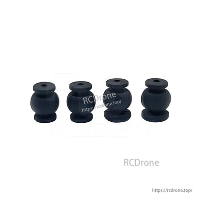 RJX 50pcs 1.5x6x8mm / 1.5x6x8.8mm Damping Ball, Black RJX rubber damping balls with center mounting holes for RC drone or gimbal vibration isolation