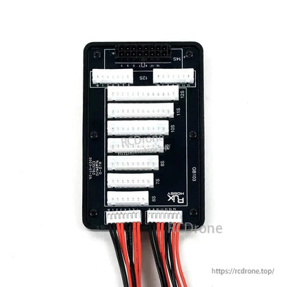 RJX Hobby 6S–12S lithium battery balance charging board with multiple XH ports and wired leads