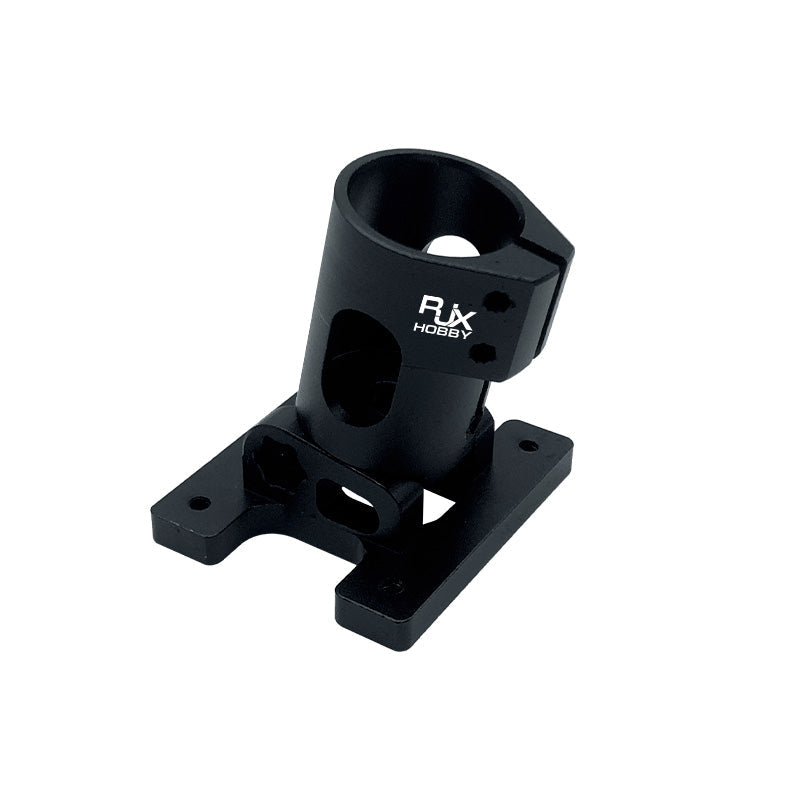 RJX 80° D20mm Landing Gear Fixed Connector, RJX 80° fixed landing gear connector clamp with 20mm round tube holder and base plate mounting holes