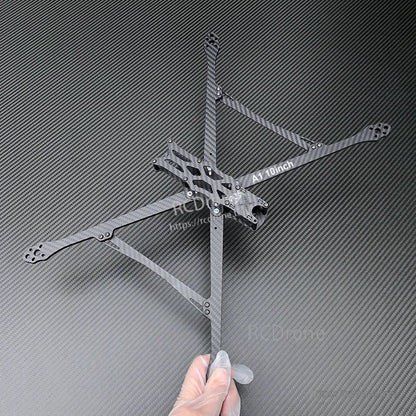 RJX A1 10inch carbon fiber FPV racing drone frame kit with X arms and center plate hardware