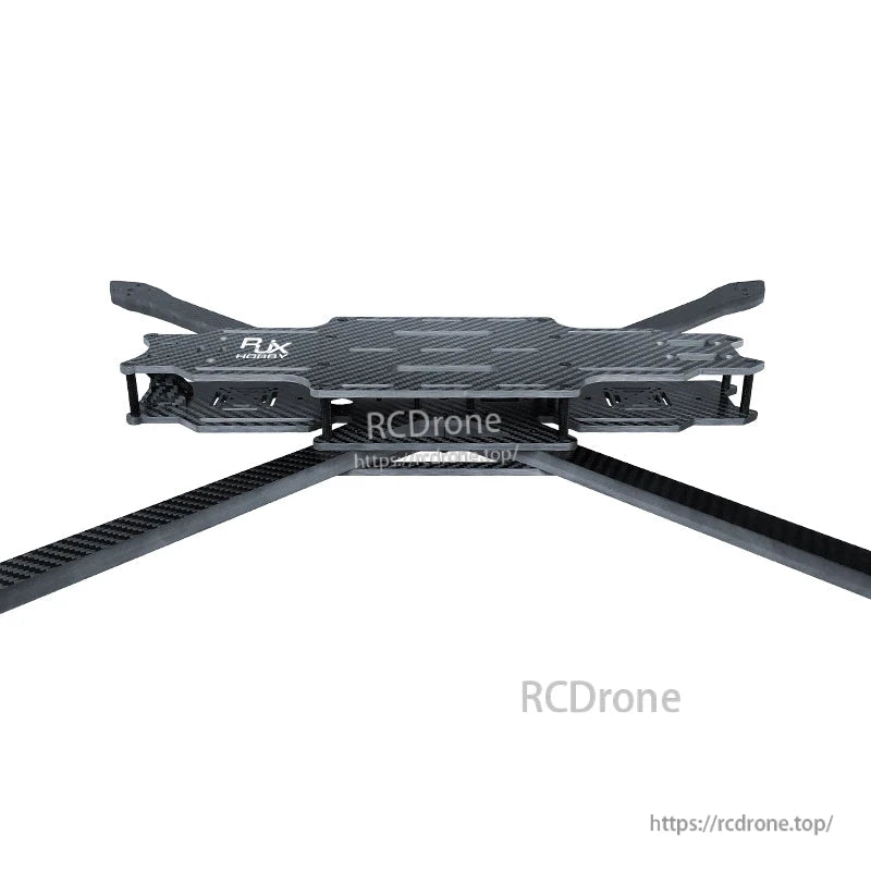 RJX A1 carbon fiber FPV racing drone frame kit with matte twill plates and long quad arms