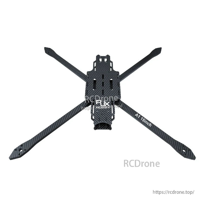 RJX A1 15-inch carbon fiber FPV racing drone frame kit with matte twill plates and four long arms