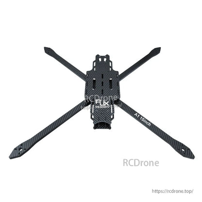 RJX A1 15-inch carbon fiber FPV racing drone frame kit with matte twill plates and four long arms