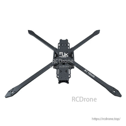 RJX A1 15-inch carbon fiber FPV drone frame kit with X layout and long twill weave arms