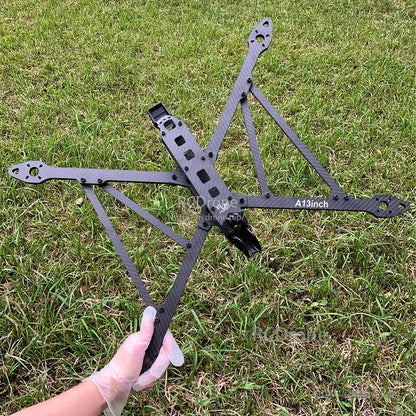 RJX A13 13-inch carbon fiber X-class FPV drone frame with extended arms and central mounting plate
