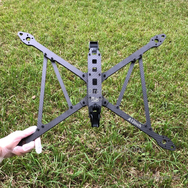 RJX A13 13-inch carbon fiber X-class FPV drone frame kit with long arms and central mounting plate