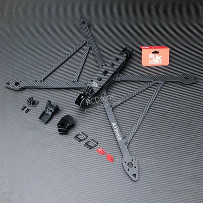 RJX A13 13-inch carbon fiber X-class FPV drone frame kit with arms, mounts, and hardware parts