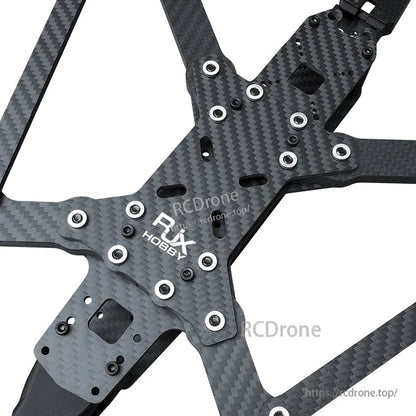 RJX A13 13-inch X-class FPV drone carbon fiber frame base plate with X arms and multiple mount holes