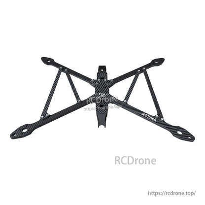 RJX A13 13-inch X-class FPV racing drone carbon fiber frame with braced arms and multiple mount holes