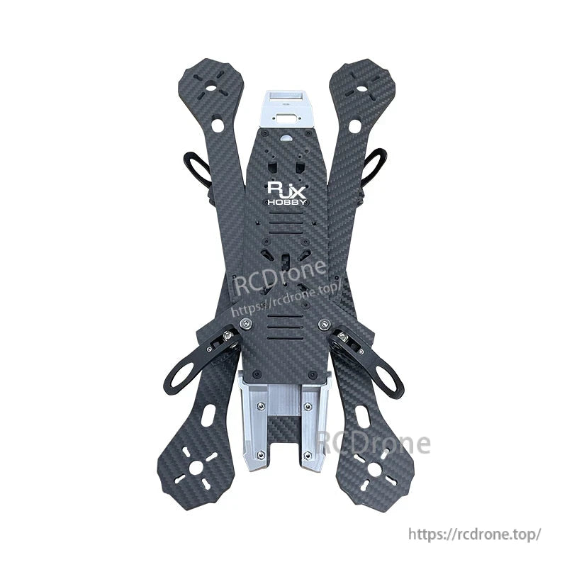 RJX A4 13-inch carbon fiber FPV drone frame kit with X-style arms, RJX Hobby top plate and aluminum mounts