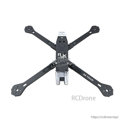 RJX A4 13inch carbon fiber FPV drone frame kit with X layout arms and central mounting plate