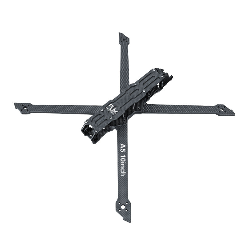 RJX A5 10-inch carbon fiber FPV drone frame kit with X-style arms and central mounting plates