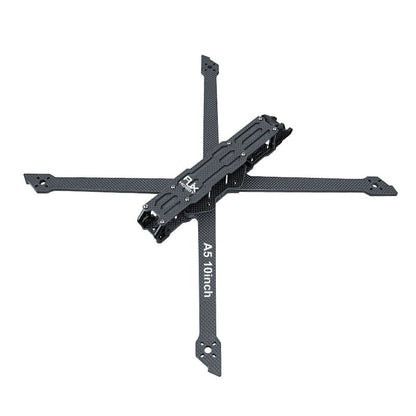 RJX A5 10-inch carbon fiber FPV drone frame kit with X-style arms and central mounting plates