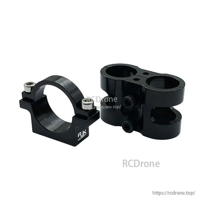 RJX AS150 holder mount kit with black screw-tightened clamp rings for mounting on round tubes