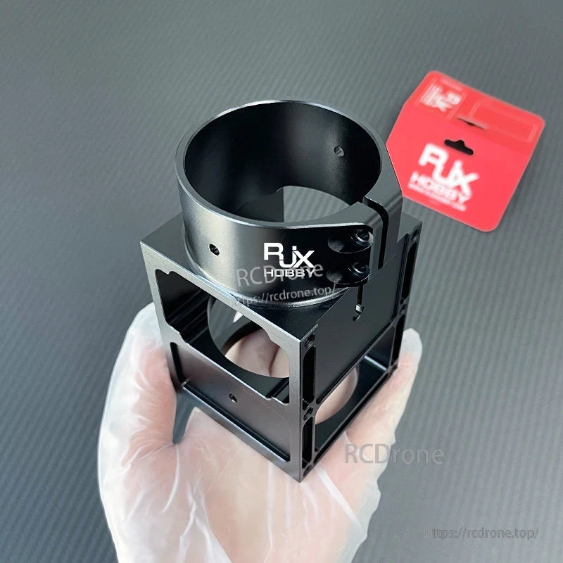 RJX aluminum alloy center plate mount holder with clamp-style ring and open-frame black bracket