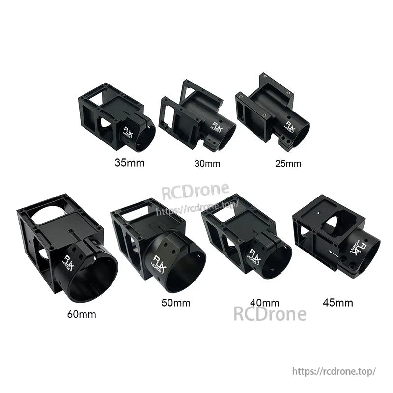 RJX aluminum alloy center plate mount holder clamps in 25mm to 60mm sizes, black bracket design