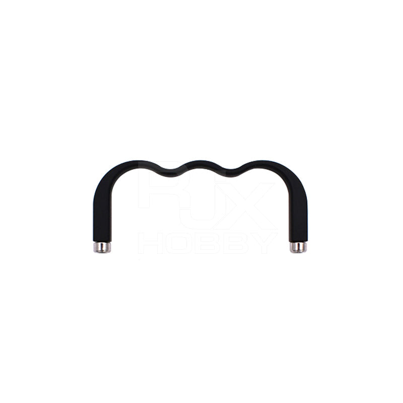 Black RJX aluminum alloy drone handle grip lifting yoke with wavy top and metal end fittings