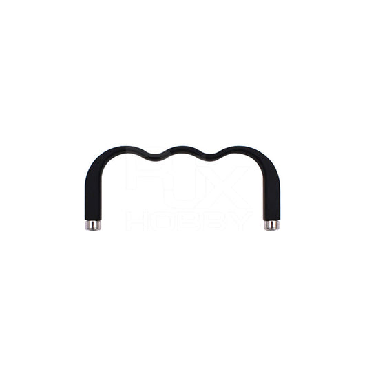 Black RJX aluminum alloy drone handle grip lifting yoke with wavy top and metal end fittings