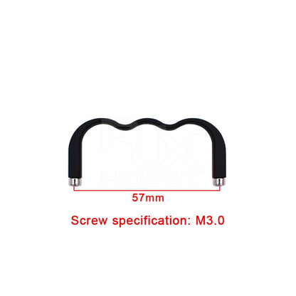 RJX aluminum alloy drone handle grip lifting yoke, 57mm wide, with M3.0 screw mounts