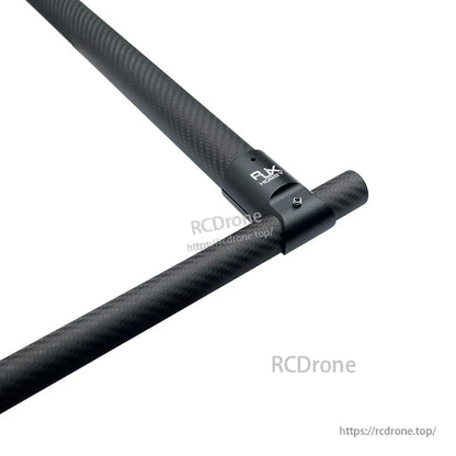 RJX Hobby aluminum tee connector clamp joining carbon fiber tubes for UAV tripod landing gear assembly