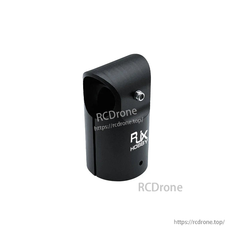 RJX aluminum alloy tee landing gear tube connector clamp for drone UAV, black adapter with bolt and RJX logo