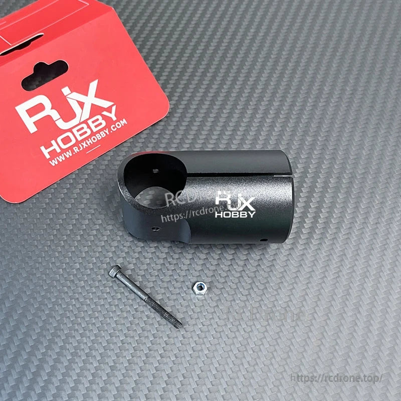 RJX Hobby aluminum alloy tee landing gear tube connector clamp for drone, with bolt and nut