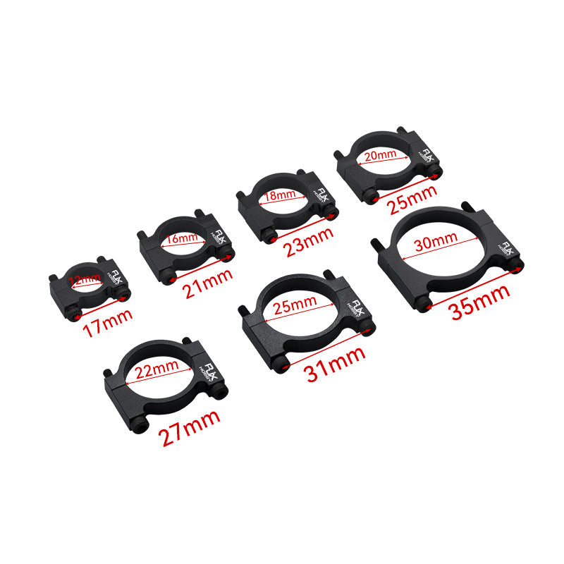 RJX 1pcs 12 16 18 20 22 25 30mm Alloy Tube Clamp Fixture Clip Pipe Bracket for UAV Drone Spare Parts