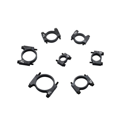 RJX aluminum alloy tube clamp clip with bolt fasteners for drone pipe mounting, black finish