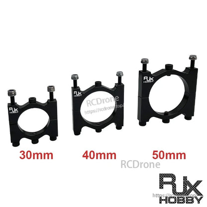 RJX Hobby aluminum alloy tube clamp fixture clips for UAV drone, sizes 30mm, 40mm and 50mm