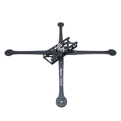 RJX Beam 13-inch carbon fiber FPV racing drone frame kit with X arms and center mounting plates