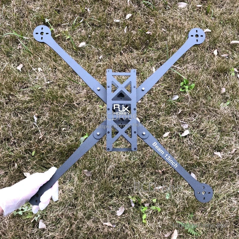 RJX Beam 13inch carbon fiber FPV drone frame kit with X-layout arms and RJX Hobby center plate