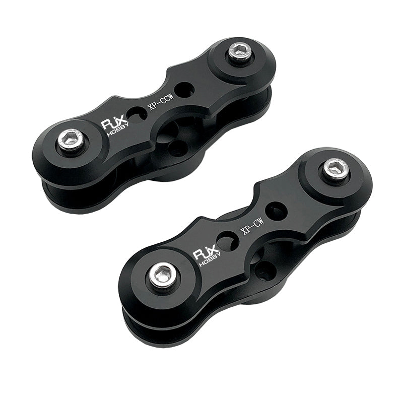 RJX CW & CCW Propeller Clip, Pair of RJX XP-CW and XP-CCW black propeller clips with hex bolts for XAG XP2020