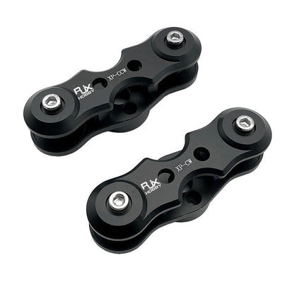 RJX CW & CCW Propeller Clip, Pair of RJX XP-CW and XP-CCW black propeller clips with hex bolts for XAG XP2020