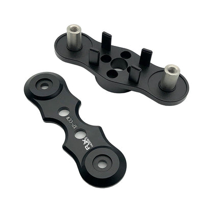 RJX CW & CCW Propeller Clip, RJX Hobby propeller clip set for XAG XP2020, black metal clamps with threaded inserts for CW and CCW props