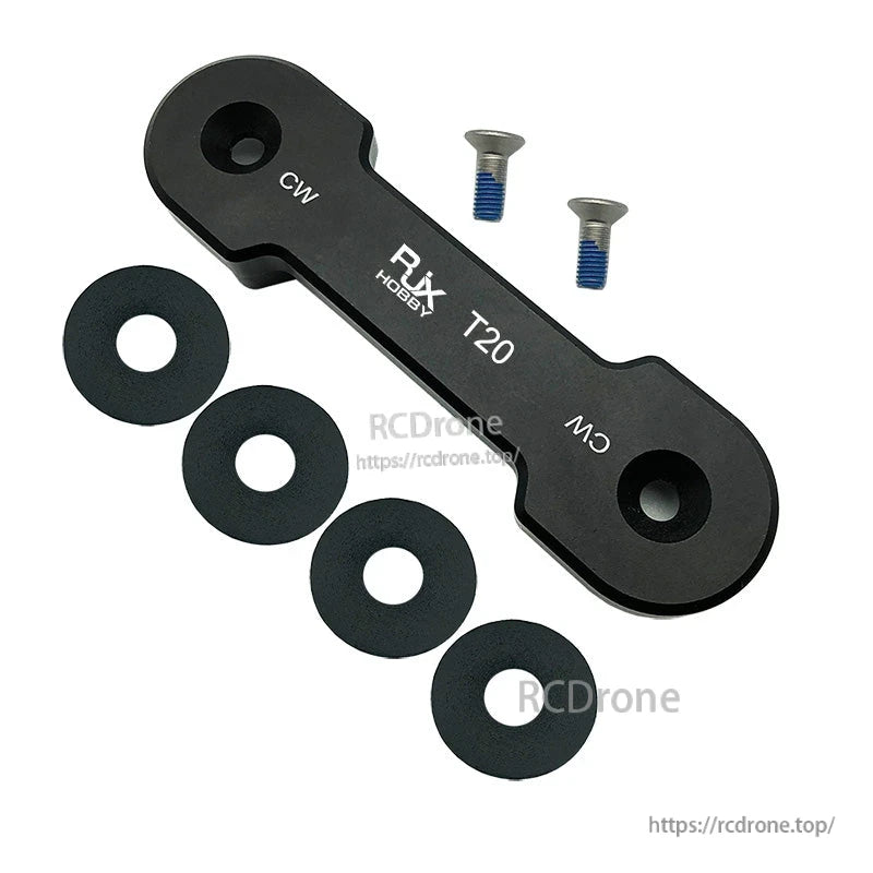RJX CW/CCW Propeller Clip, RJX Hobby T20 CW/CCW propeller clip tool with two screws and four round spacers