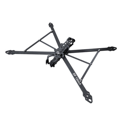 RJX DF X13inch 13-inch carbon fiber FPV drone frame with long X arms, center plate and braces