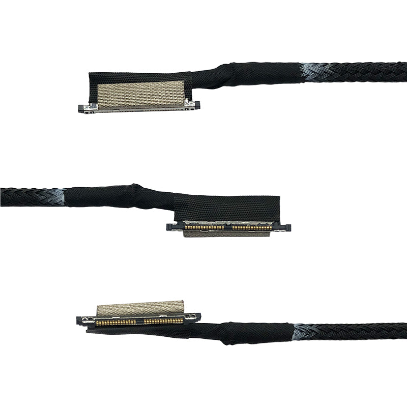 RJX DJI O3 compatible coaxial cable with braided sleeve and flat board-to-board connectors