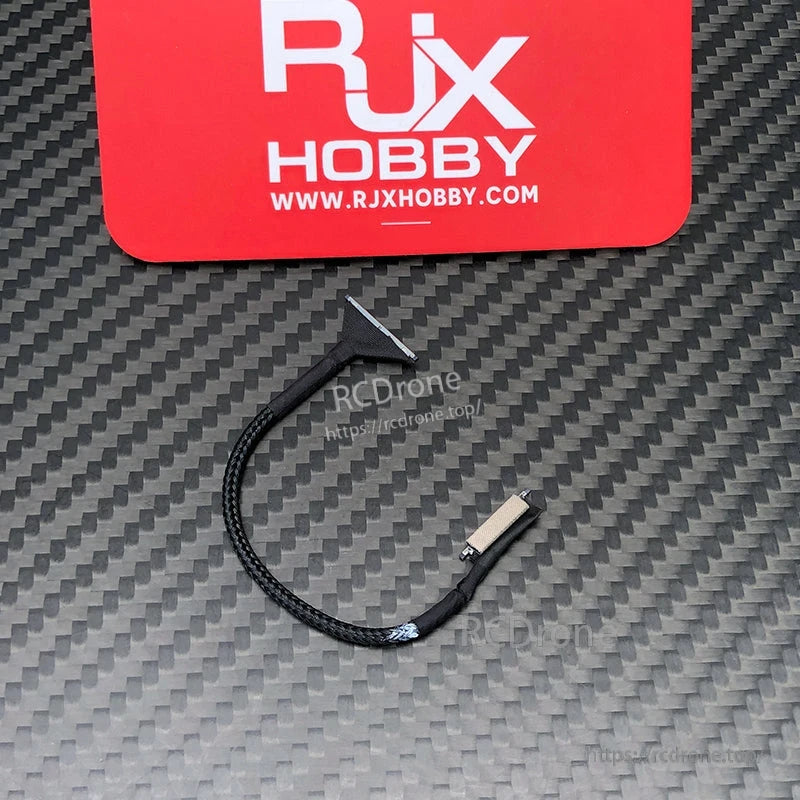 RJX DJI O3 Compatible Coaxial Cable, RJX DJI O3 compatible braided coaxial cable with pre-installed connectors for FPV air unit wiring