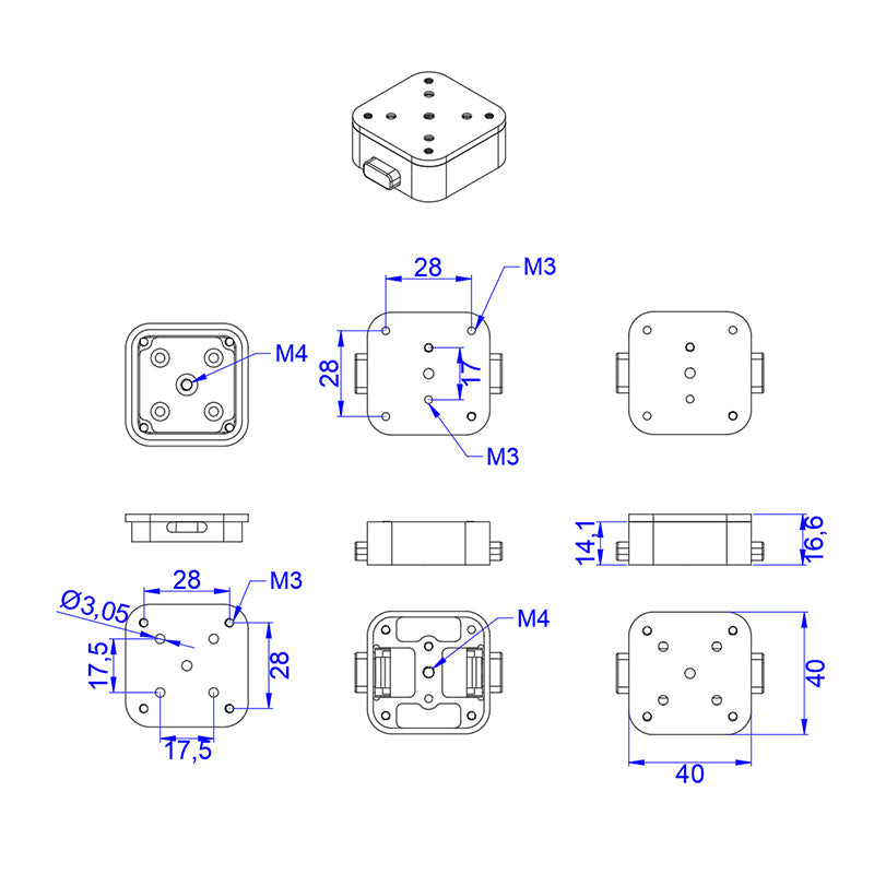 RJX 1set Drone Quick Release Mount With Baseplate For Camera Searching Light / Industrial UAV