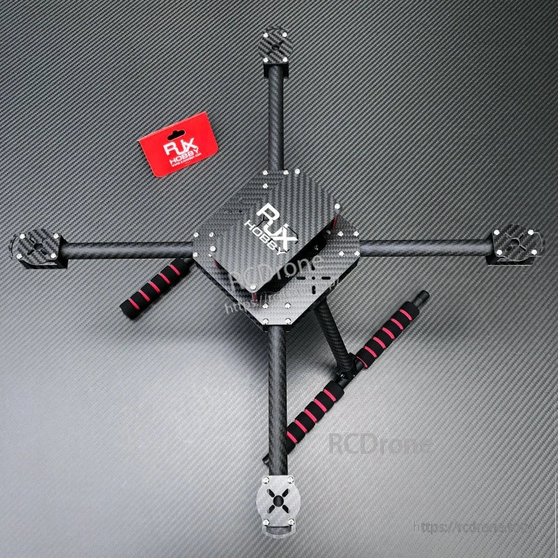 RJX F450 Carbon Fiber Frame Kit (RJX Hobby), RJX Hobby F450 carbon fiber quadcopter frame kit with four arms, center plate and landing skids