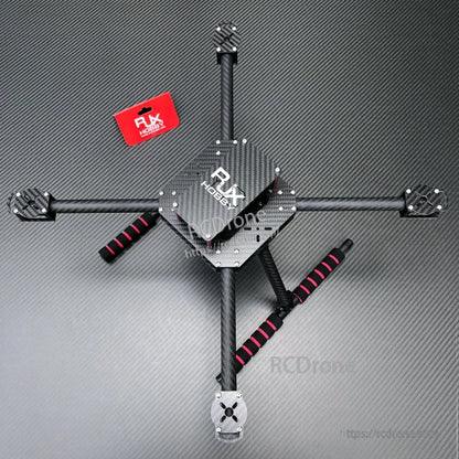 RJX F450 Carbon Fiber Frame Kit (RJX Hobby), RJX Hobby F450 carbon fiber quadcopter frame kit with four arms, center plate and landing skids