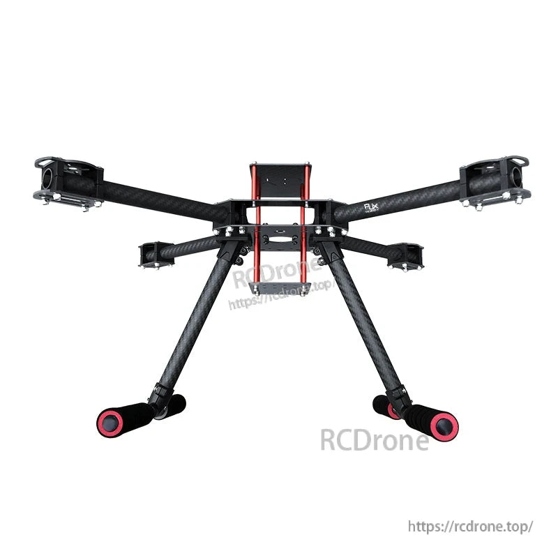 RJX F450 Carbon Fiber Frame Kit (RJX Hobby), RJX F450 carbon fiber quadcopter frame kit with four arms, motor mounts, and extended landing gear